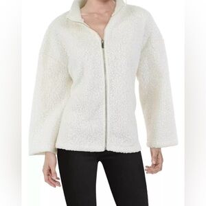 Anne Klein Women's White Lightweight Dolman Sleeve Jacket Size Medium $119
